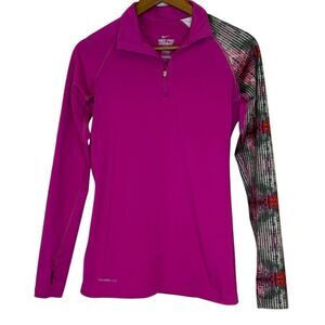 Nike Pro Combat in Pink with 1/4 Zip. Size Medium. Excellent Condition!!